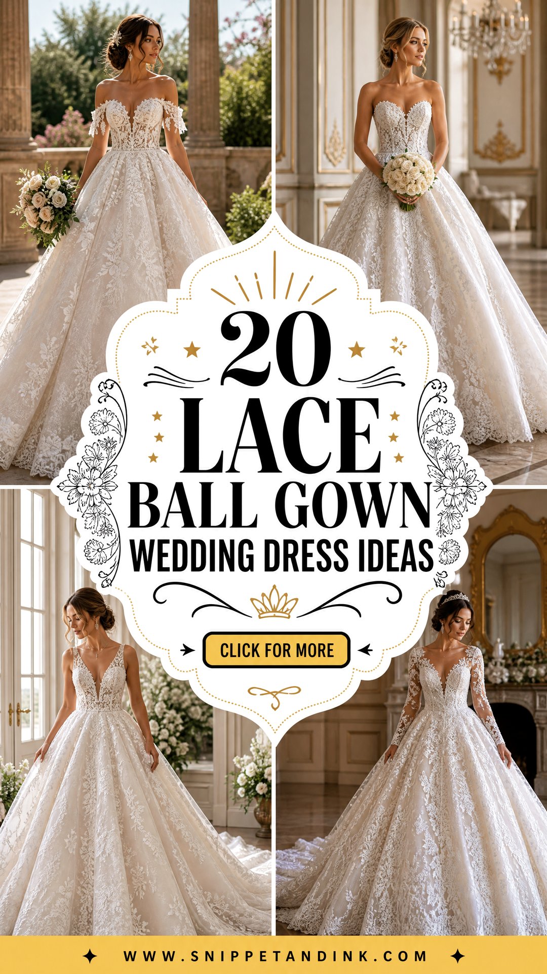 20 Lace Ball Gown Wedding Dress Ideas Romantic Bridal Picks - 20 Lace Ball Gown Wedding Dress Ideas: Romantic Bridal Picks