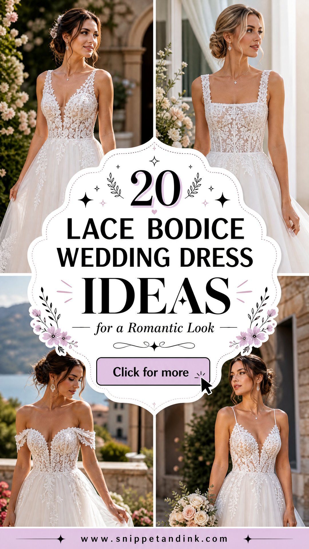 20 Lace Bodice Wedding Dress Ideas for a Romantic Look - 20 Lace Bodice Wedding Dress Ideas for a Romantic Look