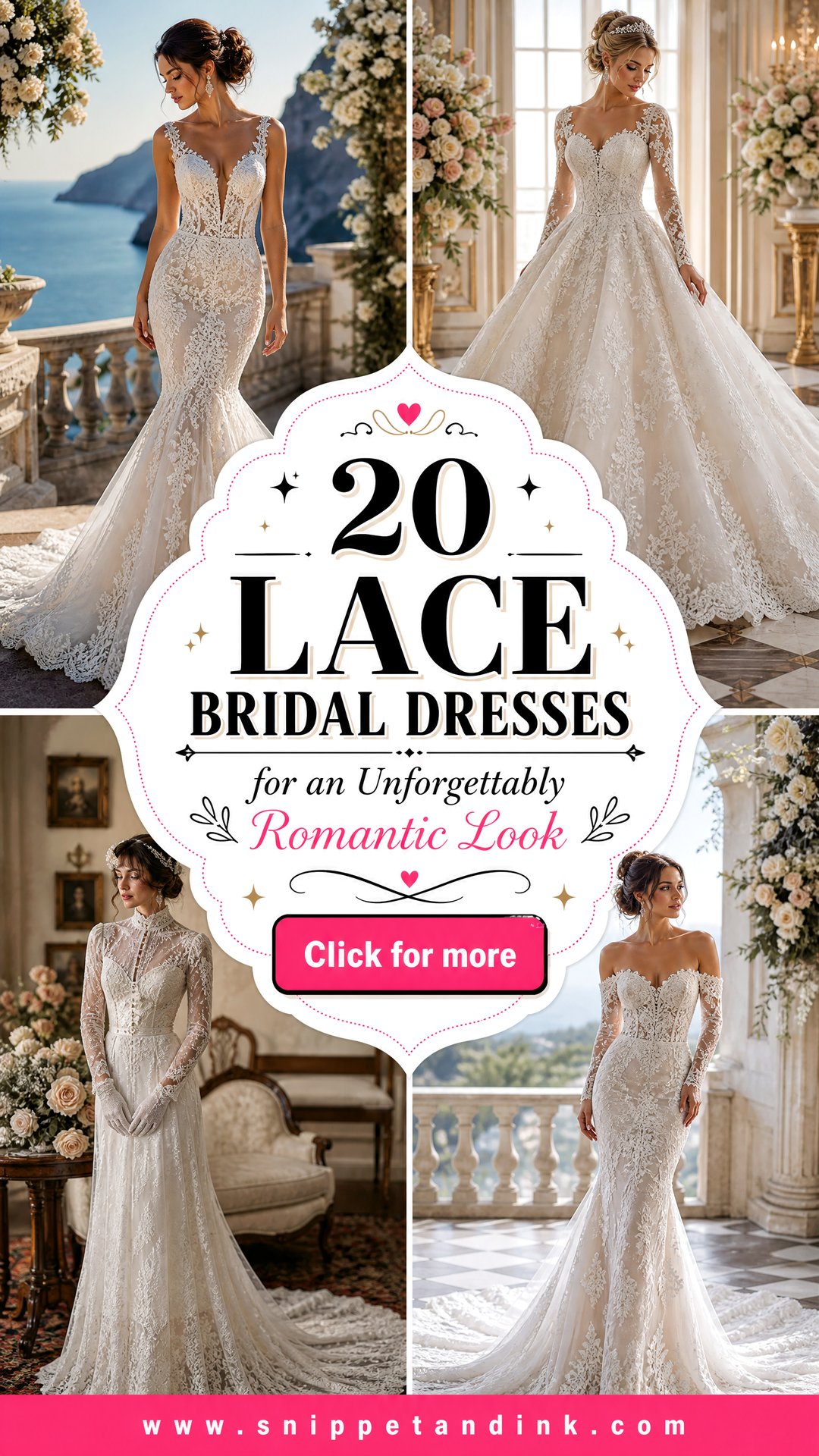 20 Lace Bridal Dresses for an Unforgettably Romantic Look - 20 Lace Bridal Dresses for an Unforgettably Romantic Look