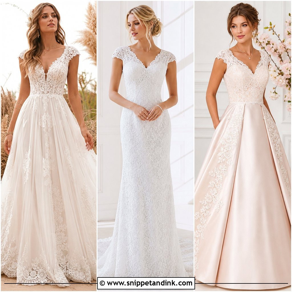 20 Lace Cap Sleeve Wedding Dress Ideas for Elegant Brides