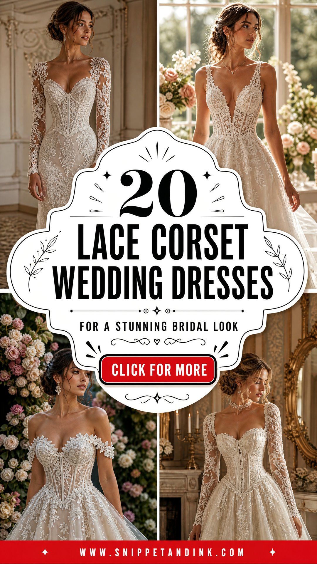 20 Lace Corset Wedding Dresses for a Stunning Bridal Look - 20 Lace Corset Wedding Dresses for a Stunning Bridal Look
