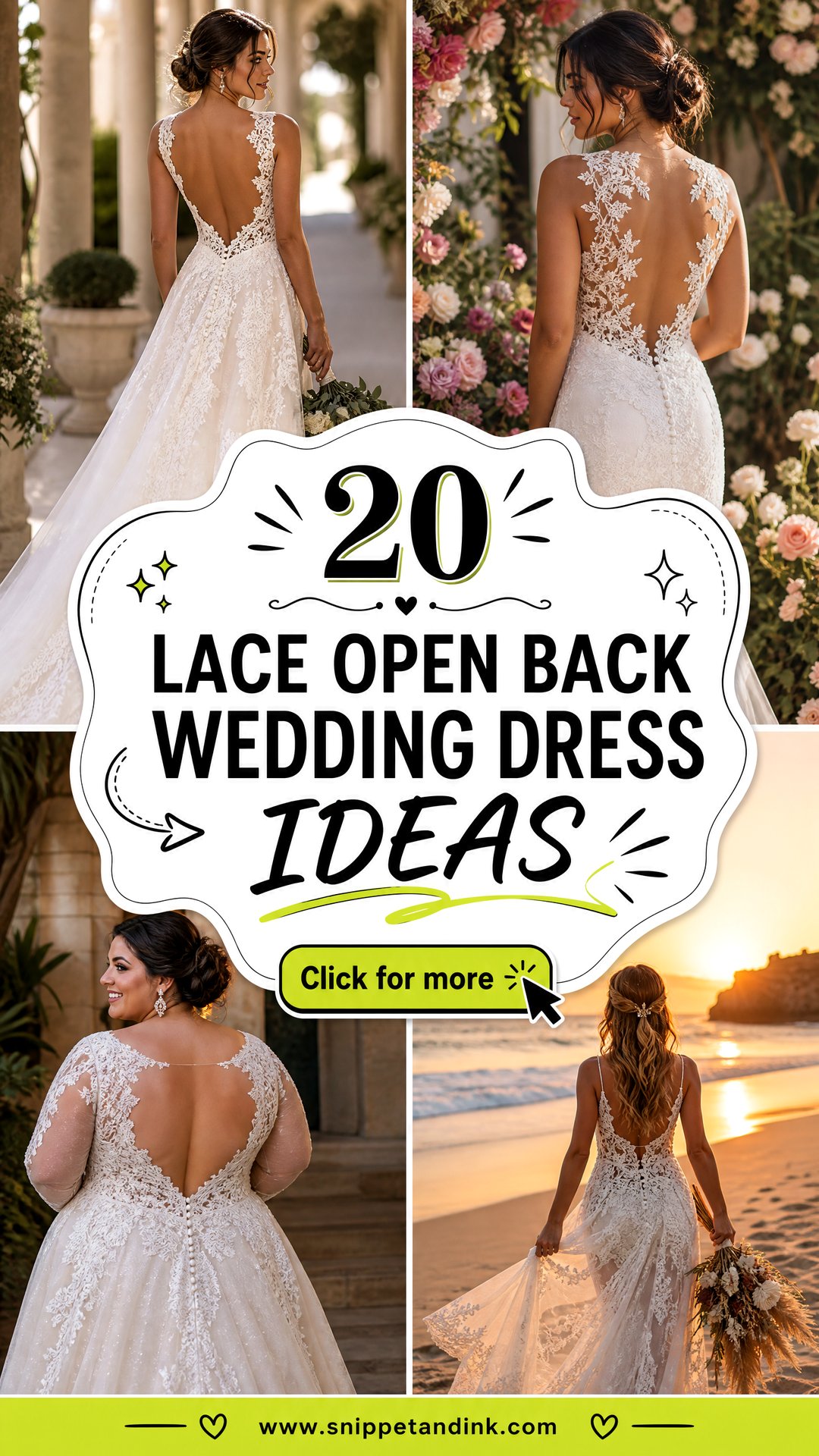 20 Lace Open Back Wedding Dress Ideas for a Dramatic Exit - 20 Lace Open Back Wedding Dress Ideas for a Dramatic Exit