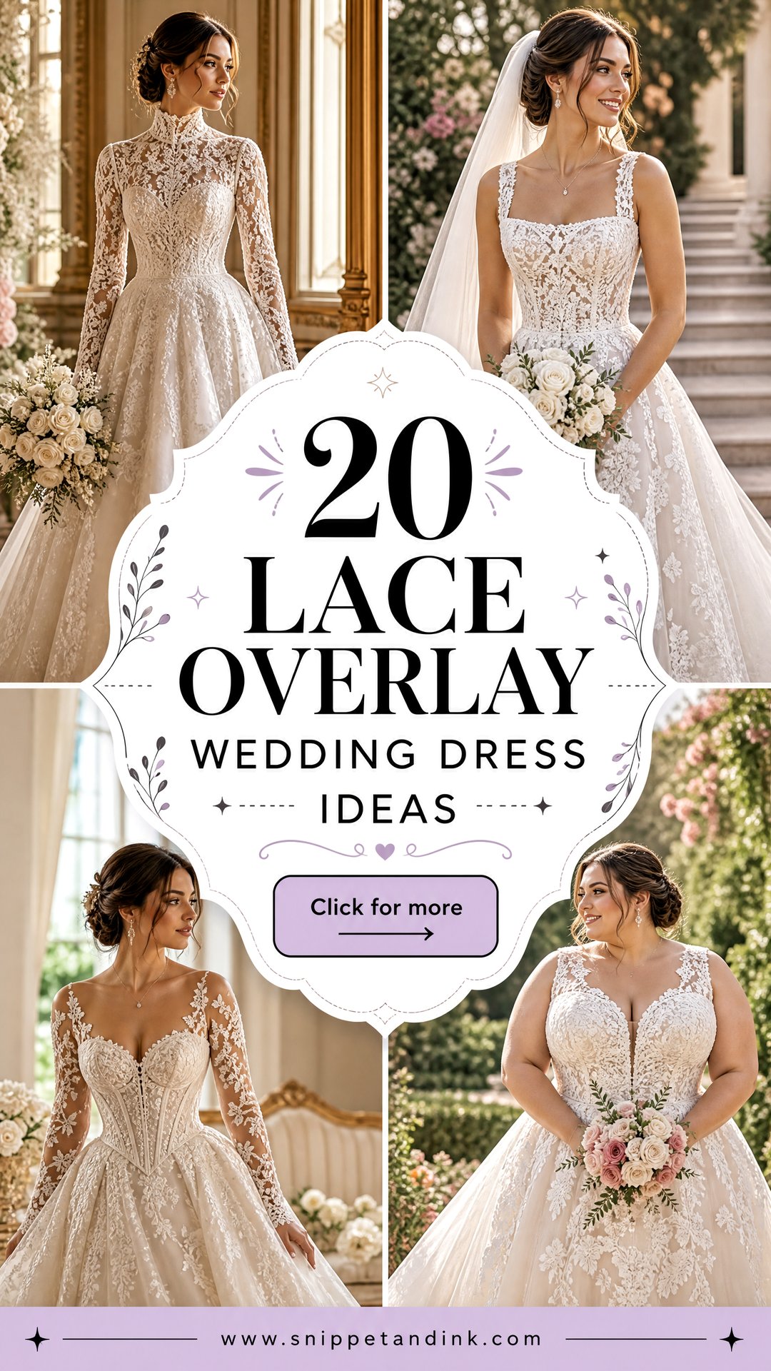 20 Lace Overlay Wedding Dress Ideas for Timeless Brides - 20 Lace Overlay Wedding Dress Ideas for Timeless Brides