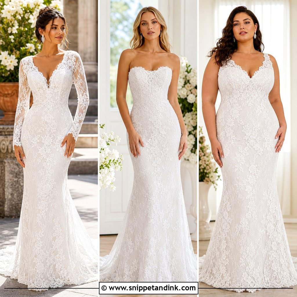 20 Lace Sheath Wedding Dress Ideas for Sleek Modern Brides
