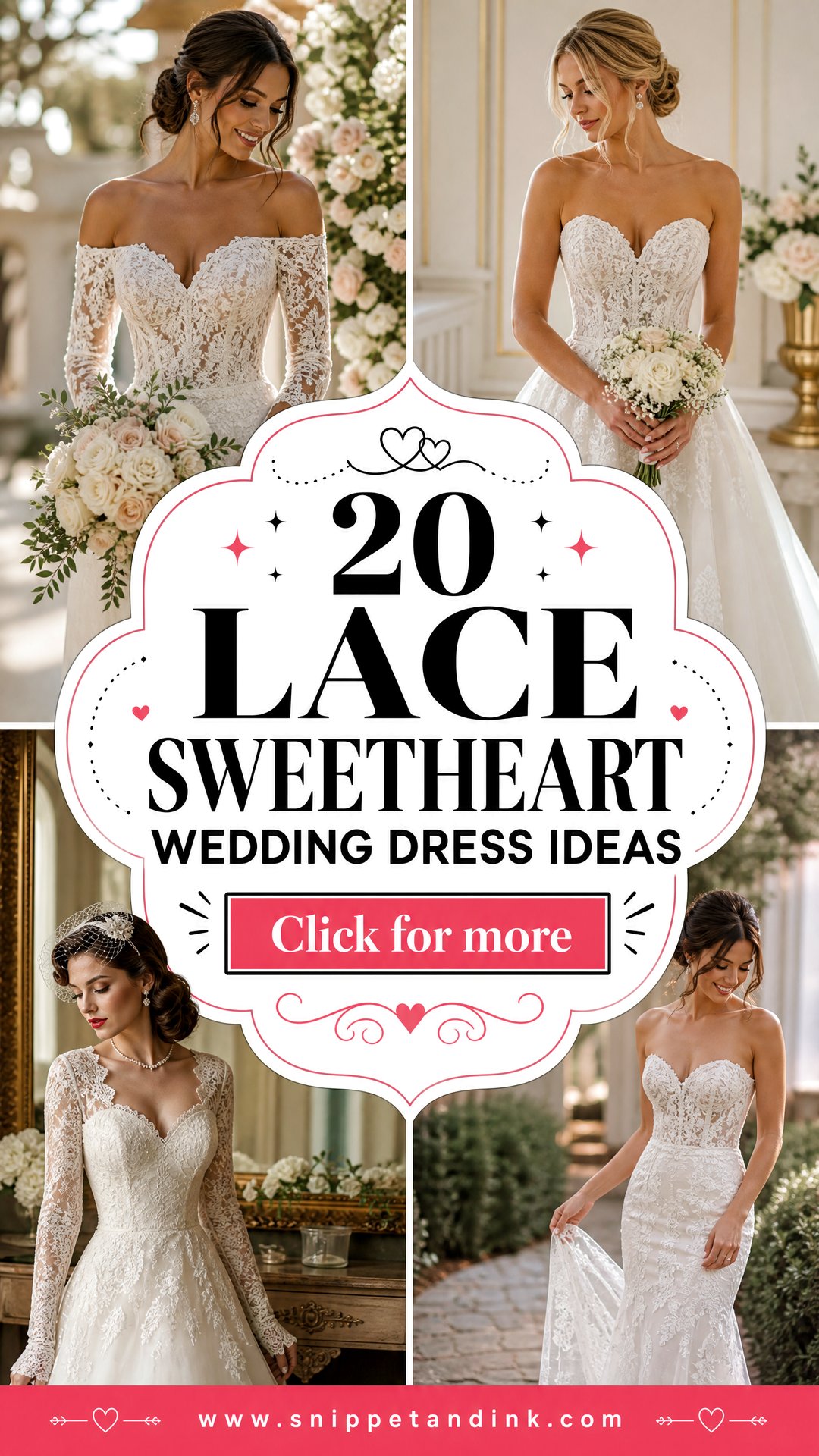 20 Lace Sweetheart Wedding Dress Ideas for Timeless Romance - 20 Lace Sweetheart Wedding Dress Ideas for Timeless Romance