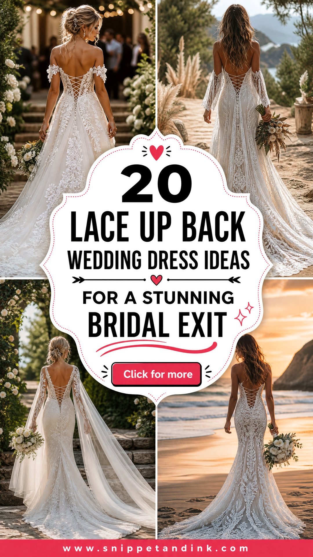 20 Lace Up Back Wedding Dress Ideas for a Stunning Bridal Exit - 20 Lace Up Back Wedding Dress Ideas for a Stunning Bridal Exit