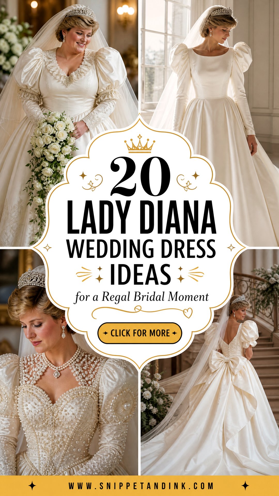 20 Lady Diana Wedding Dress Ideas for a Regal Bridal Moment - 20 Lady Diana Wedding Dress Ideas for a Regal Bridal Moment