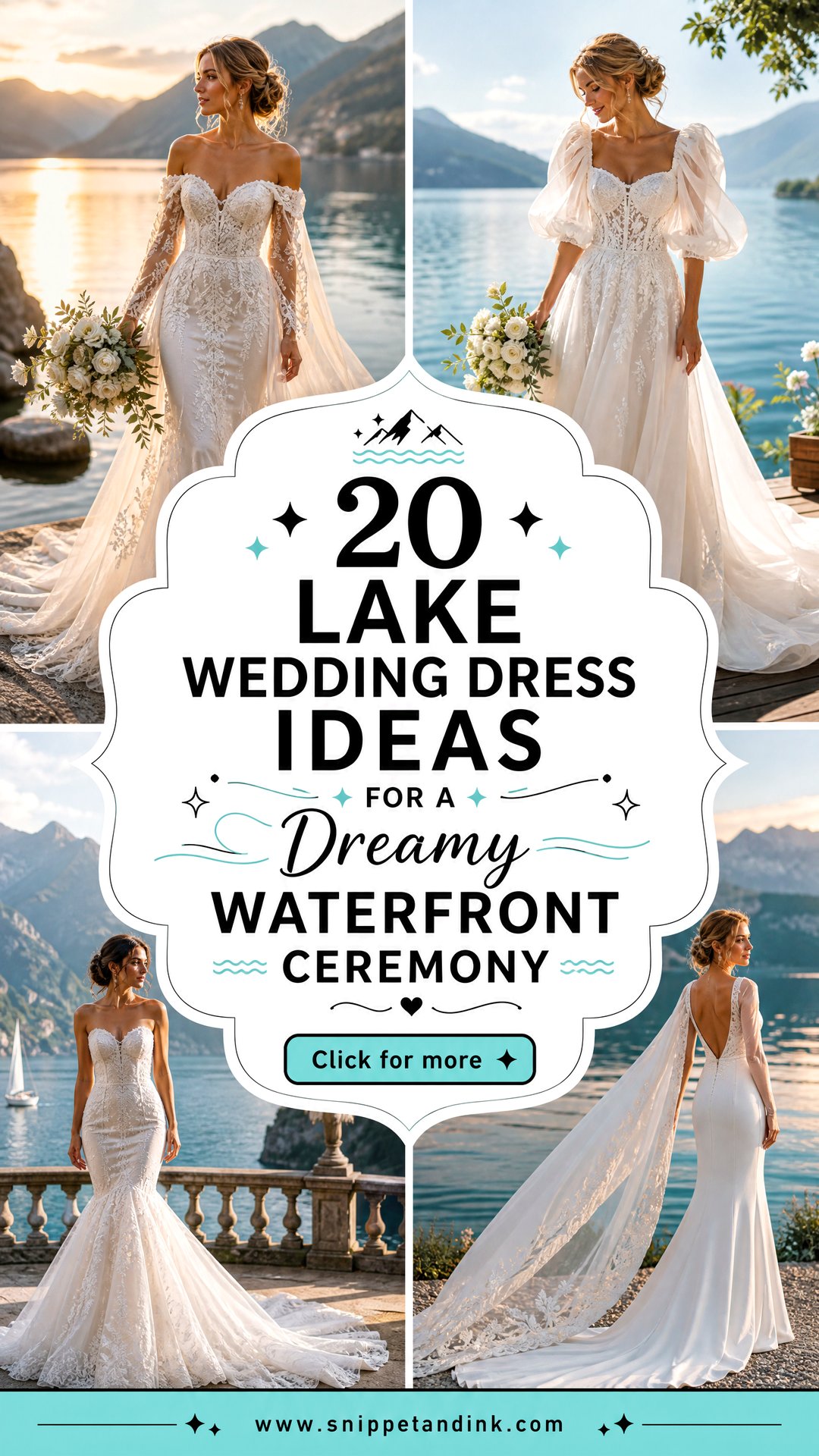 20 Lake Wedding Dress Ideas for a Dreamy Waterfront Ceremony - 20 Lake Wedding Dress Ideas for a Dreamy Waterfront Ceremony