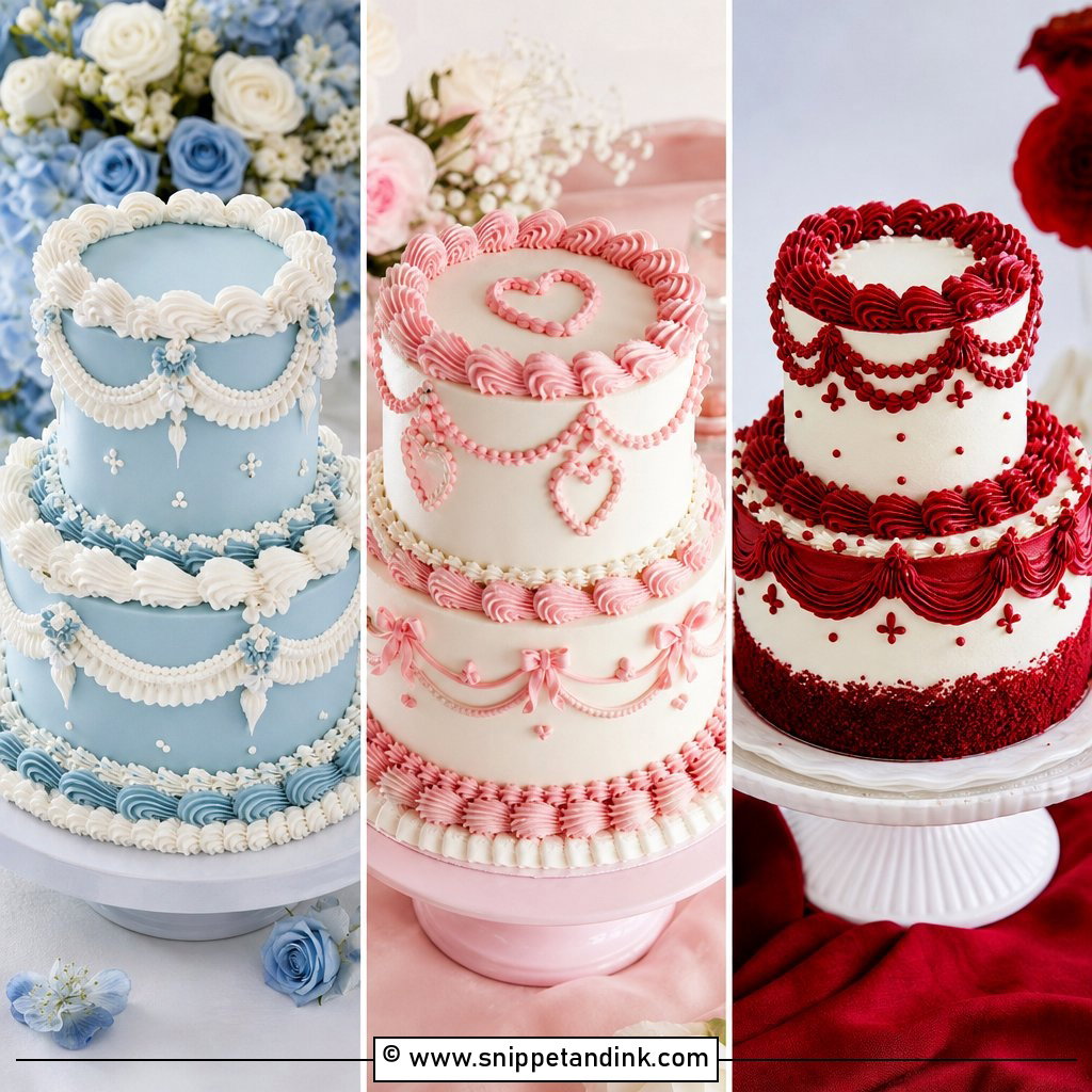 20 Lambeth Wedding Cake Ideas for Vintage-Luxe Brides