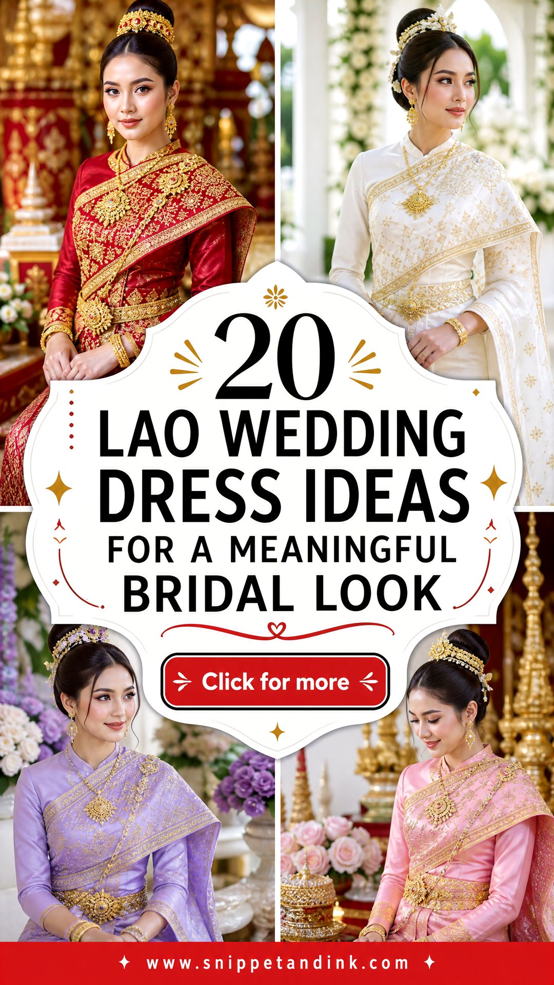 20 Lao Wedding Dress Ideas for a Meaningful Bridal Look - 20 Lao Wedding Dress Ideas for a Meaningful Bridal Look