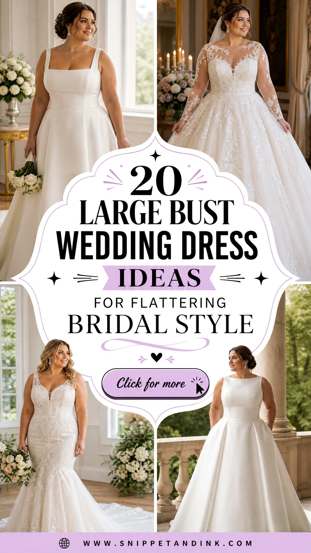20 Large Bust Wedding Dress Ideas for Flattering Bridal Style - 20 Large Bust Wedding Dress Ideas for Flattering Bridal Style