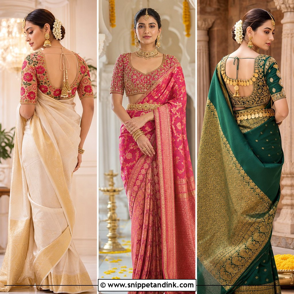 20 Latest Bridal Blouse Maggam Work Designs for Elegant Brides