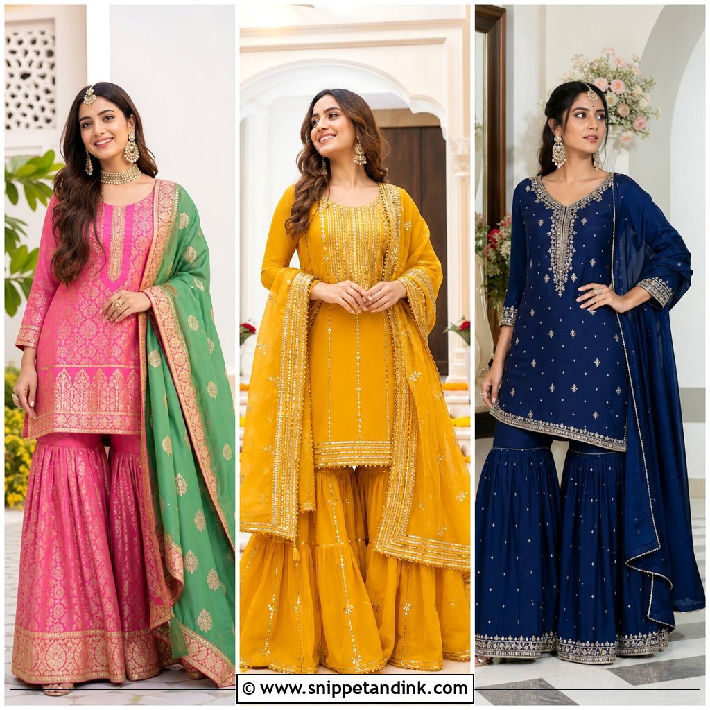 20 Latest Garara Designs for Wedding for Elegant Bridal Style