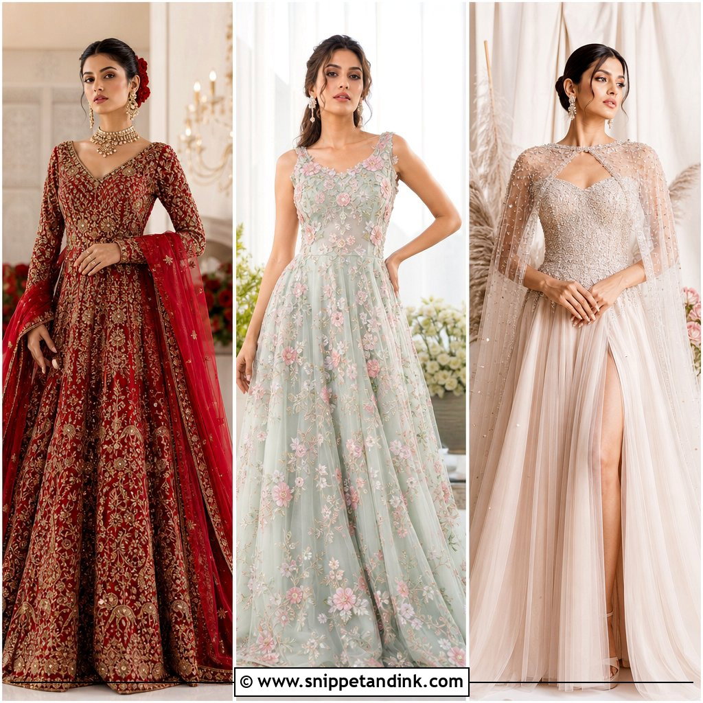 20 Latest Gown Designs Indian Wedding for Elegant Brides