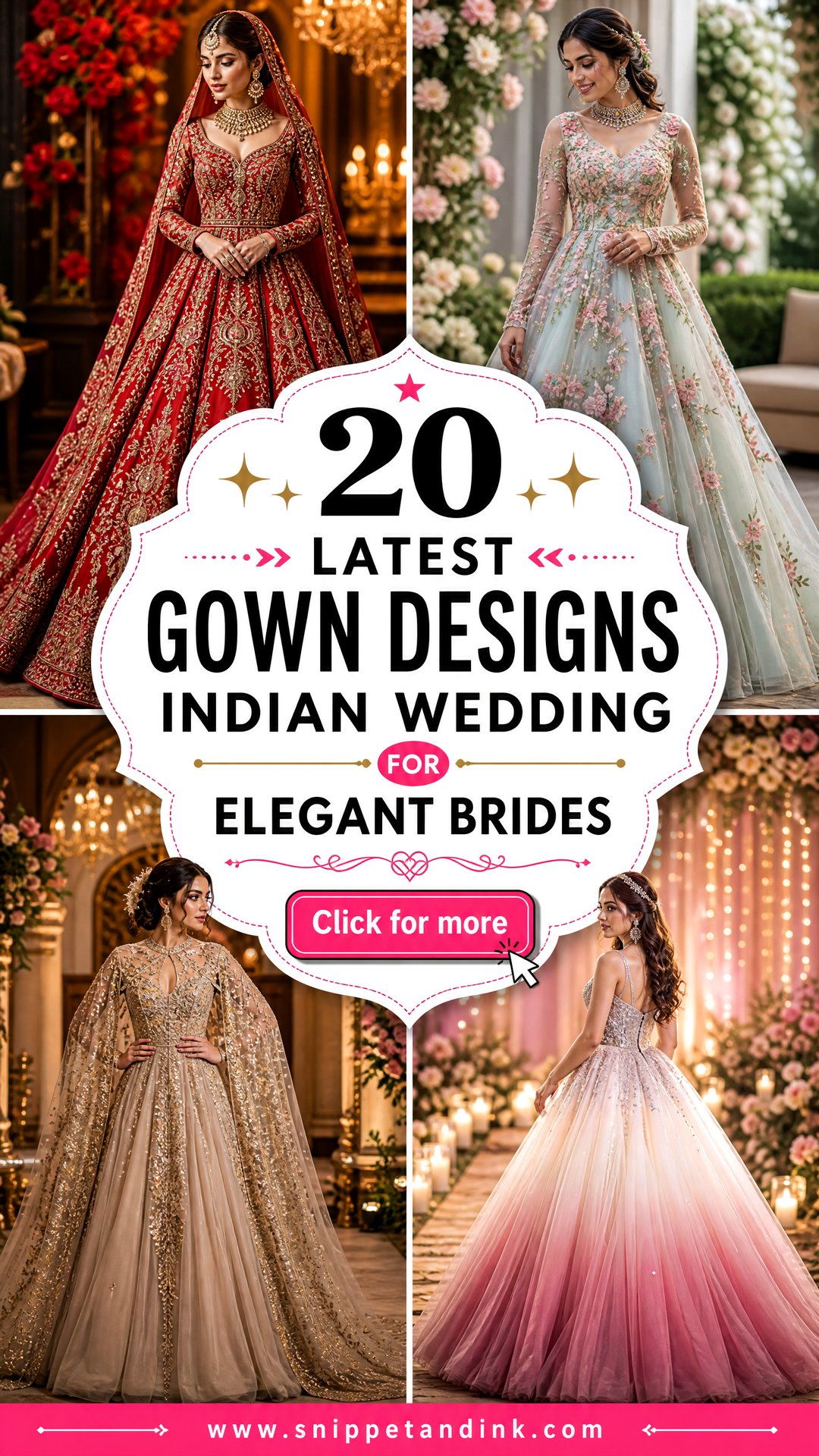 20 Latest Gown Designs Indian Wedding for Elegant Brides - 20 Latest Gown Designs Indian Wedding for Elegant Brides