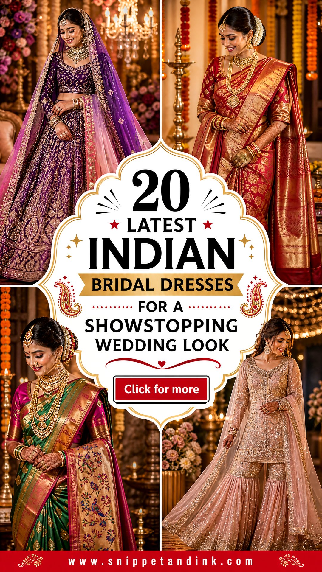 20 Latest Indian Bridal Dresses for a Showstopping Wedding Look - 20 Latest Indian Bridal Dresses for a Showstopping Wedding Look