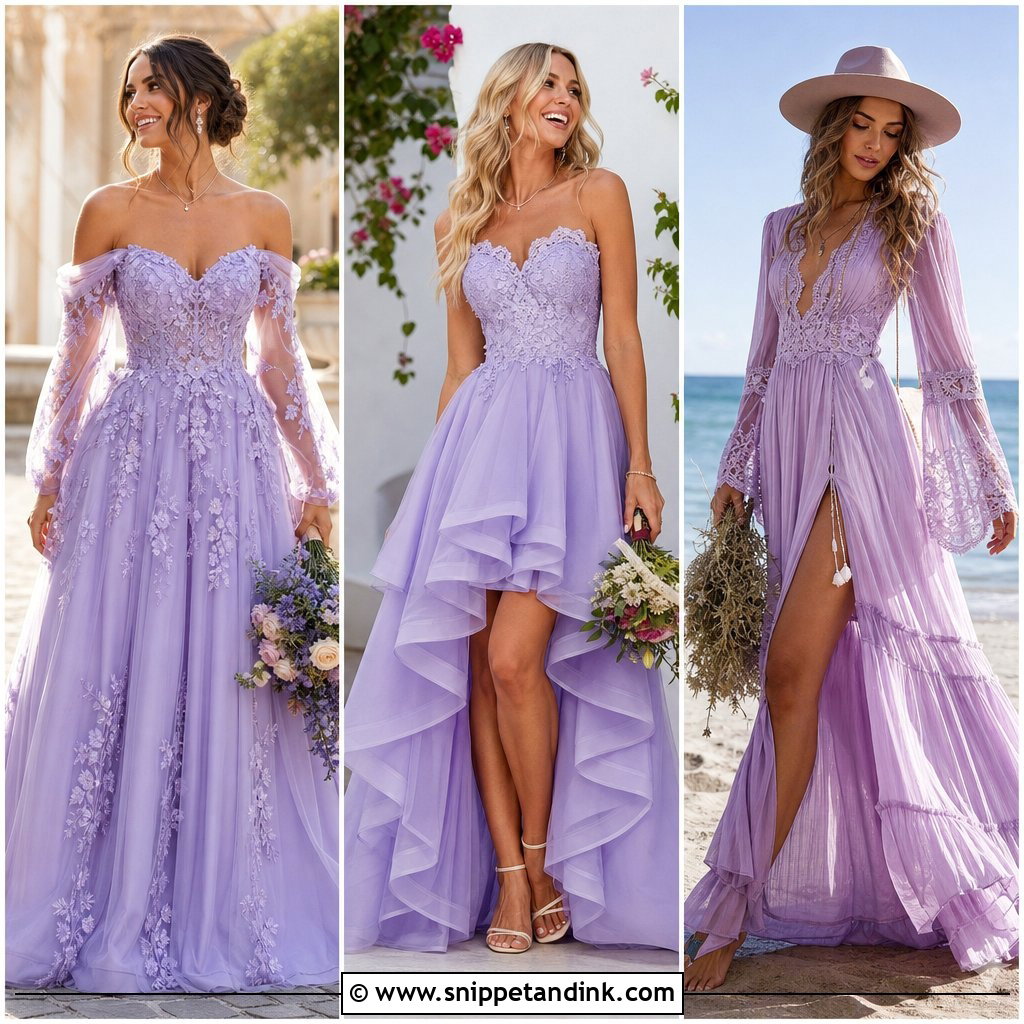 20 Lavender Bridal Dress Ideas for a Dreamy Wedding Look