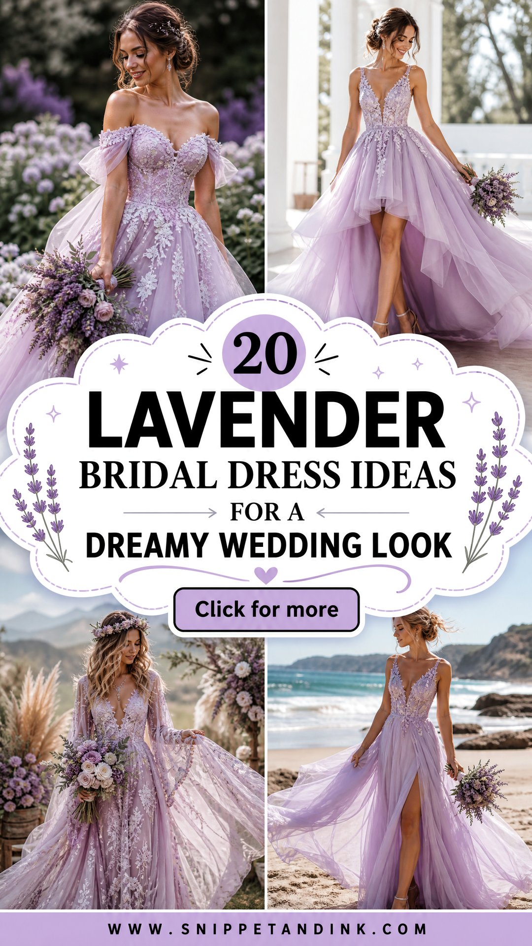 20 Lavender Bridal Dress Ideas for a Dreamy Wedding Look - 20 Lavender Bridal Dress Ideas for a Dreamy Wedding Look