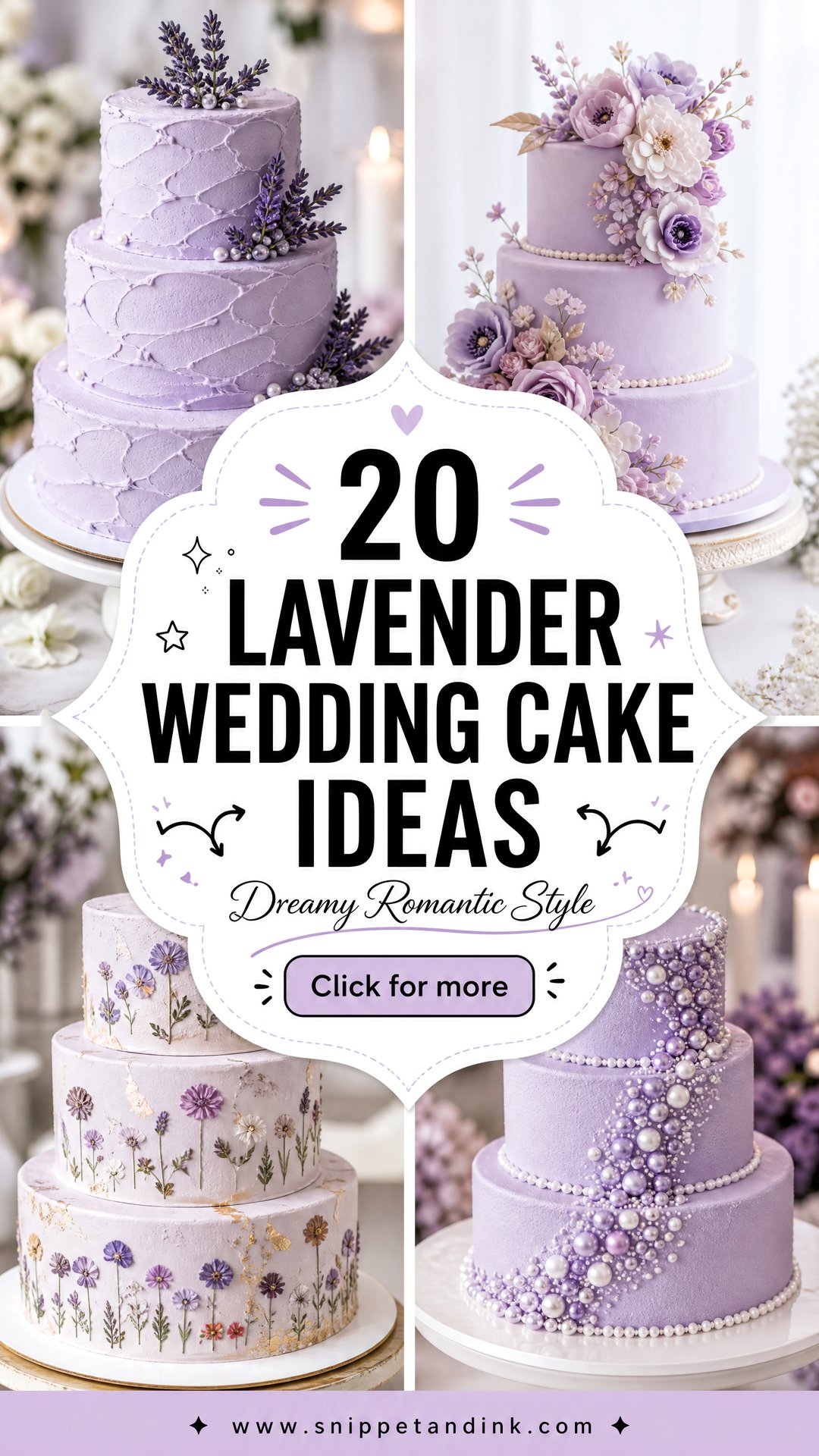 20 Lavender Wedding Cake Ideas for Dreamy Romantic Style - 20 Lavender Wedding Cake Ideas for Dreamy Romantic Style