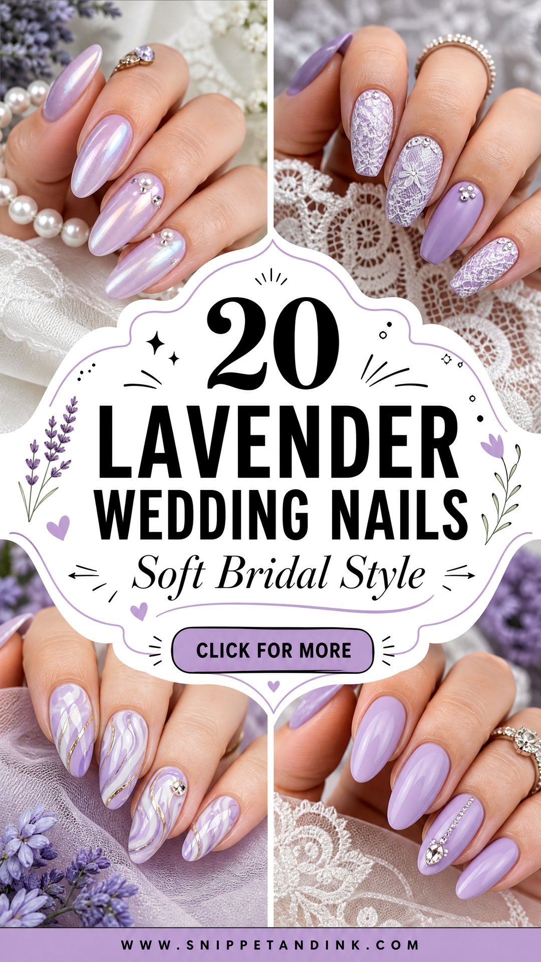 20 Lavender Wedding Nails for Soft Romantic Bridal Style - 20 Lavender Wedding Nails for Soft Romantic Bridal Style