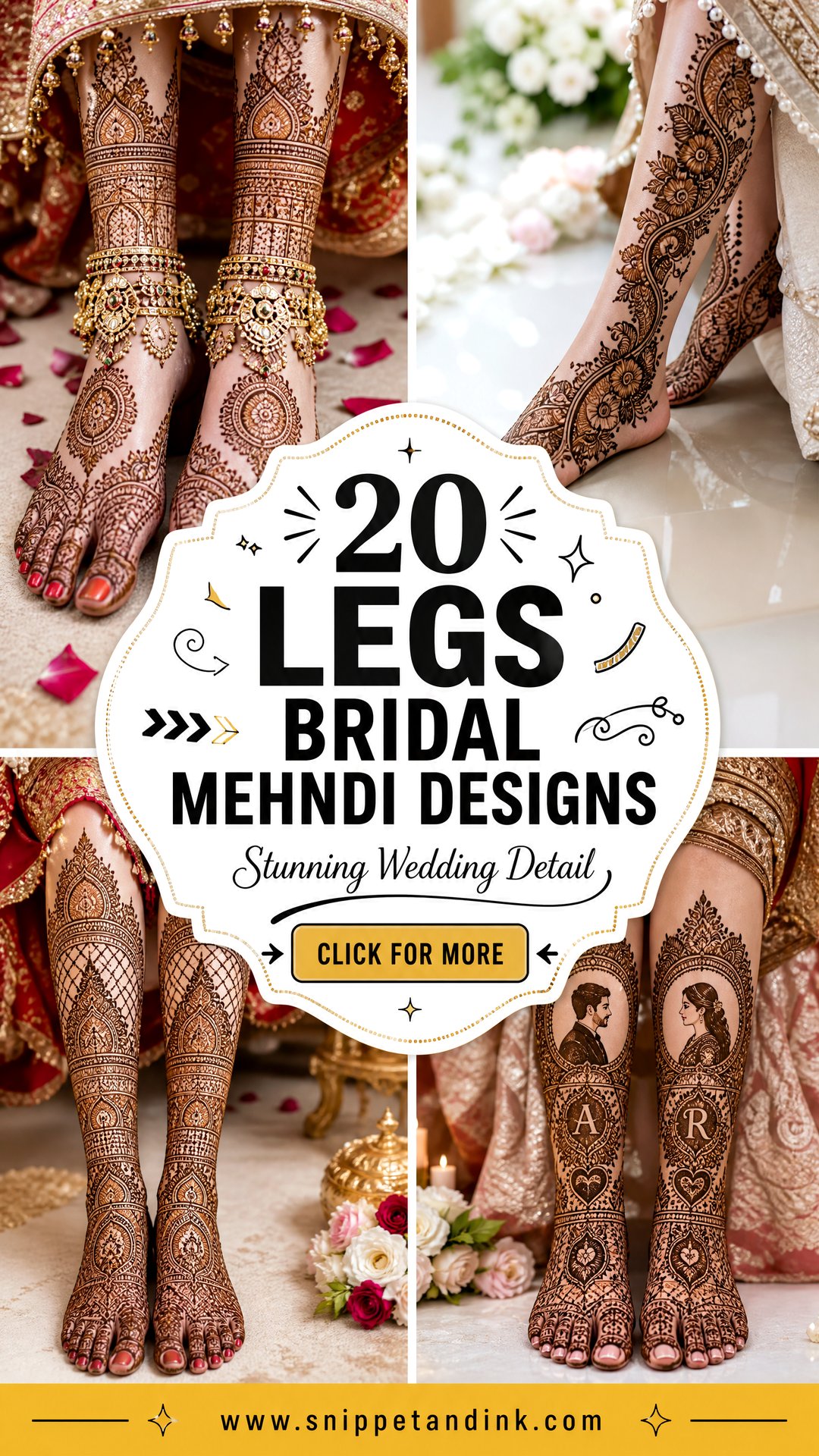 20 Legs Bridal Mehndi Designs for Stunning Wedding Detail - 20 Legs Bridal Mehndi Designs for Stunning Wedding Detail