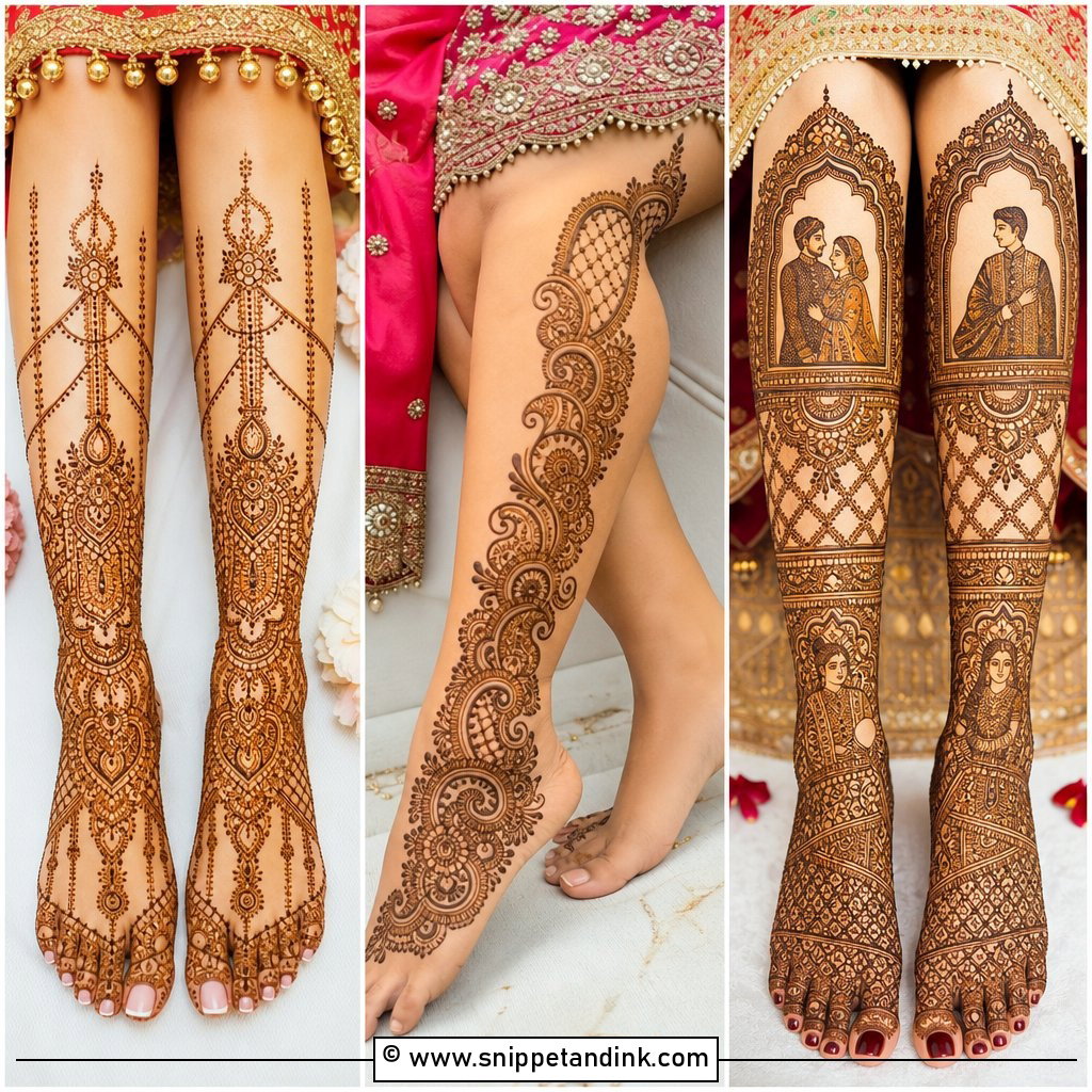 20 Legs Bridal Mehndi Designs for Stunning Wedding Detail
