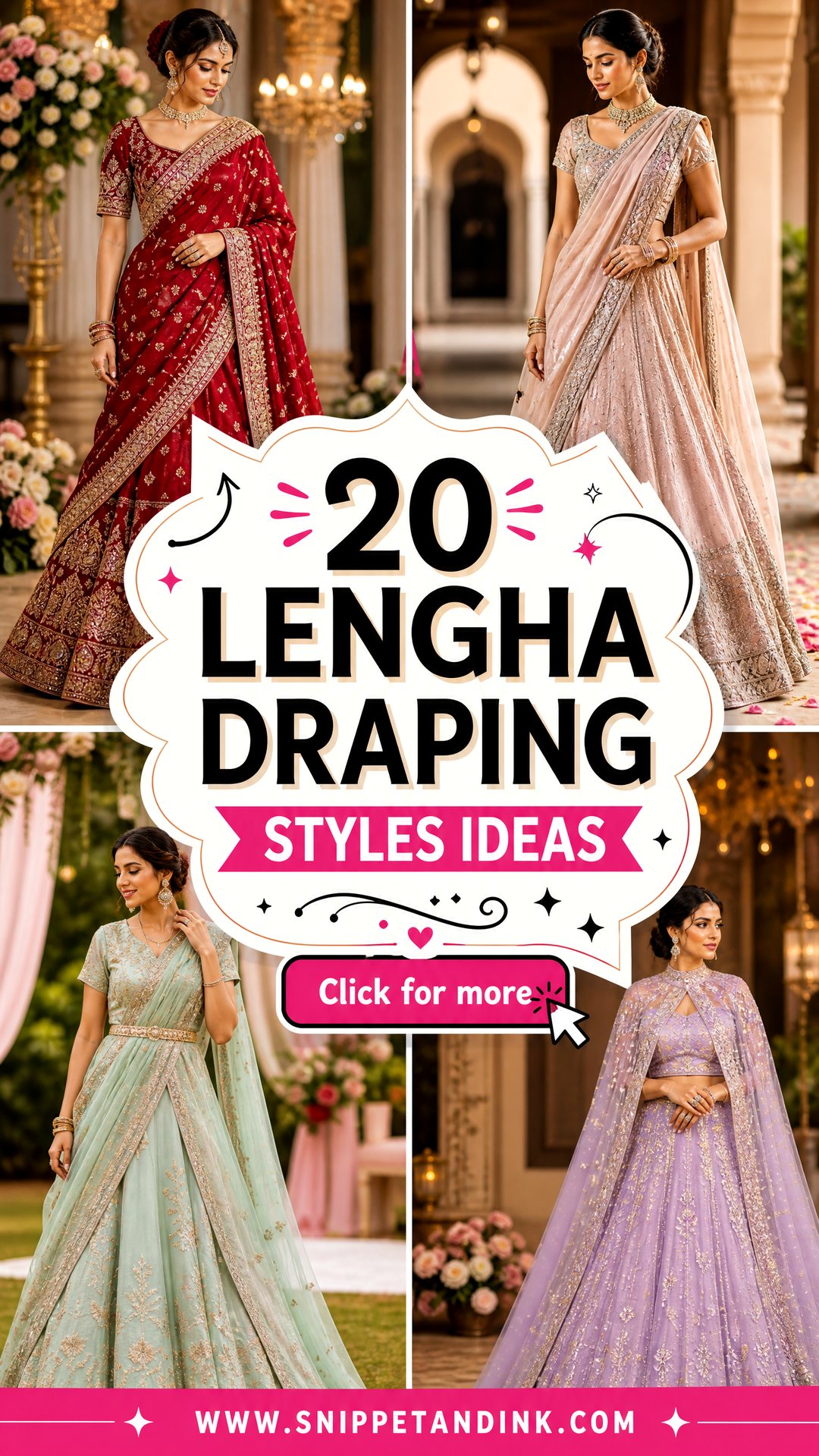 20 Lengha Draping Styles for an Effortless Wedding Look - 20 Lengha Draping Styles for an Effortless Wedding Look