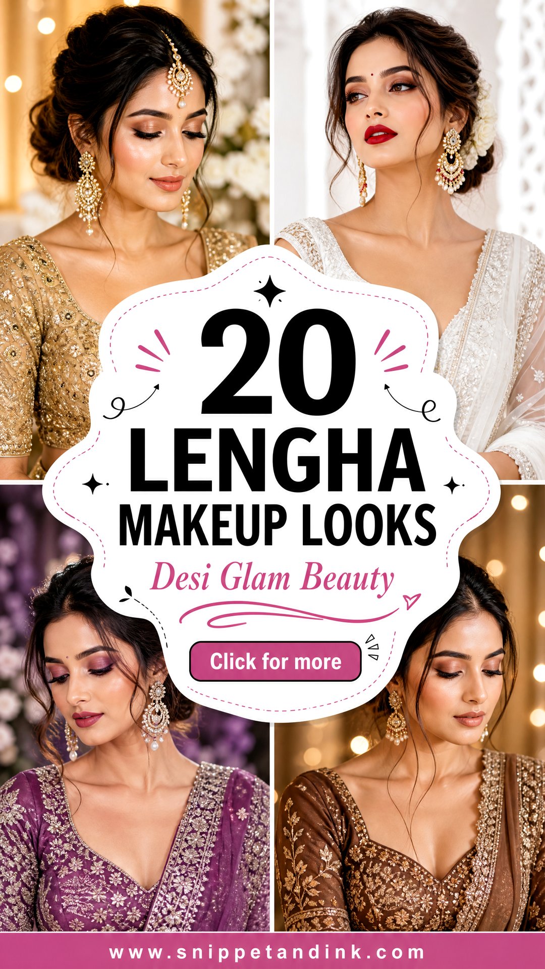 20 Lengha Makeup Looks for Brides and Wedding Guests - 20 Lengha Makeup Looks for Brides and Wedding Guests