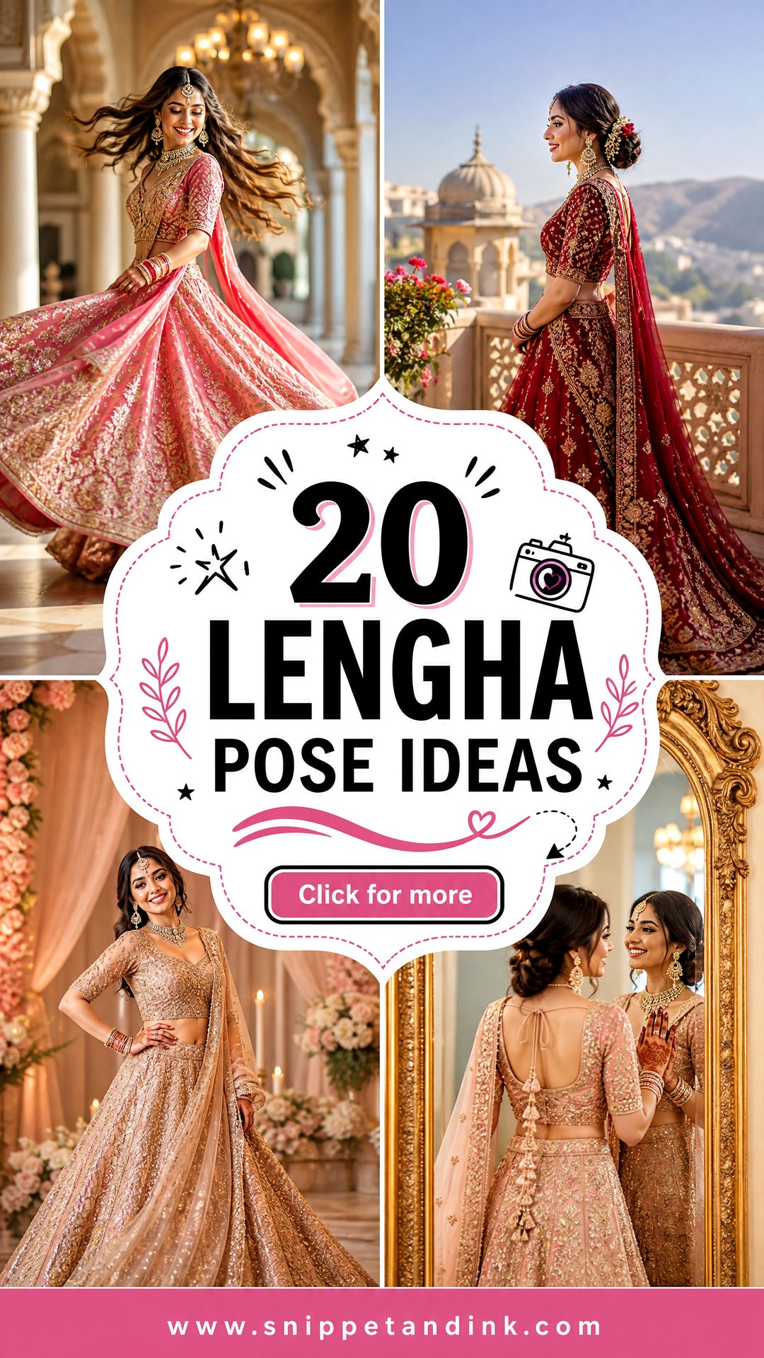 20 Lengha Pose Ideas for Picture-Perfect Bridal Portraits - 20 Lengha Pose Ideas for Picture-Perfect Bridal Portraits