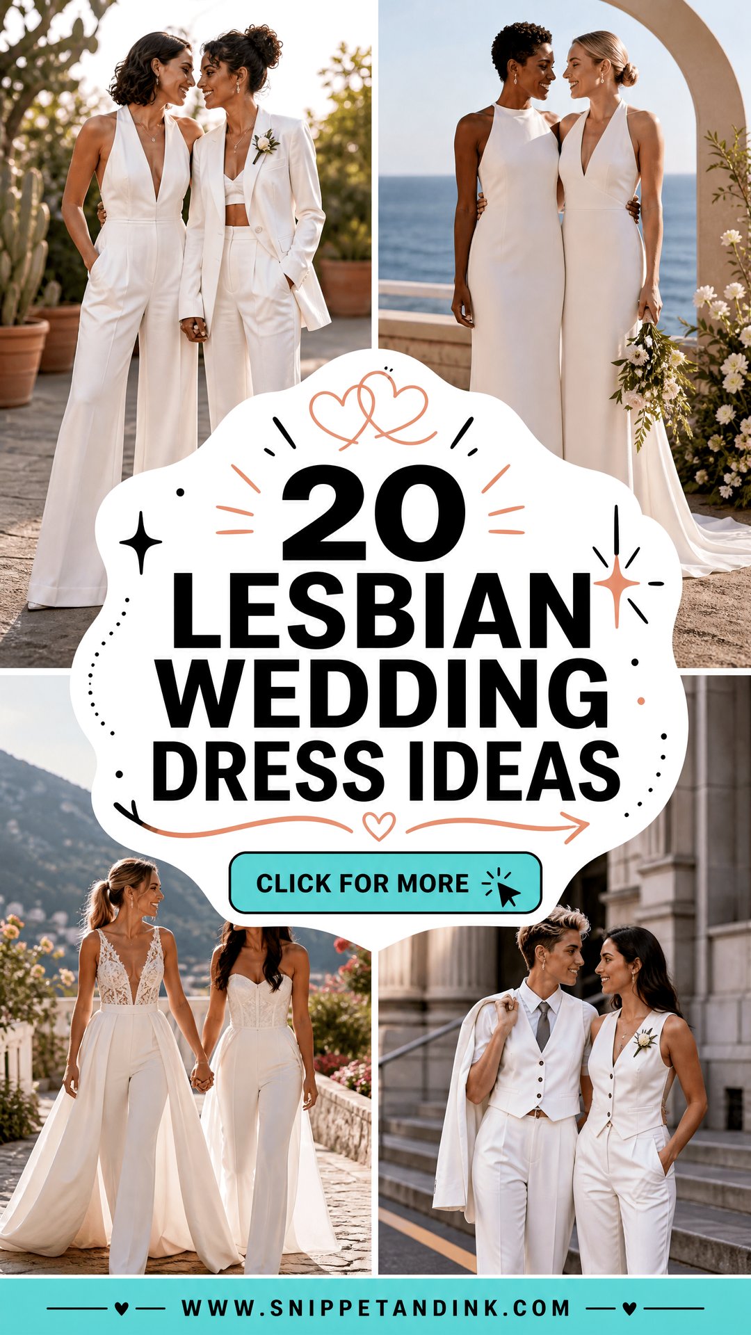 20 Lesbian Wedding Dress Ideas for Every Chic Bridal Style - 20 Lesbian Wedding Dress Ideas for Every Chic Bridal Style
