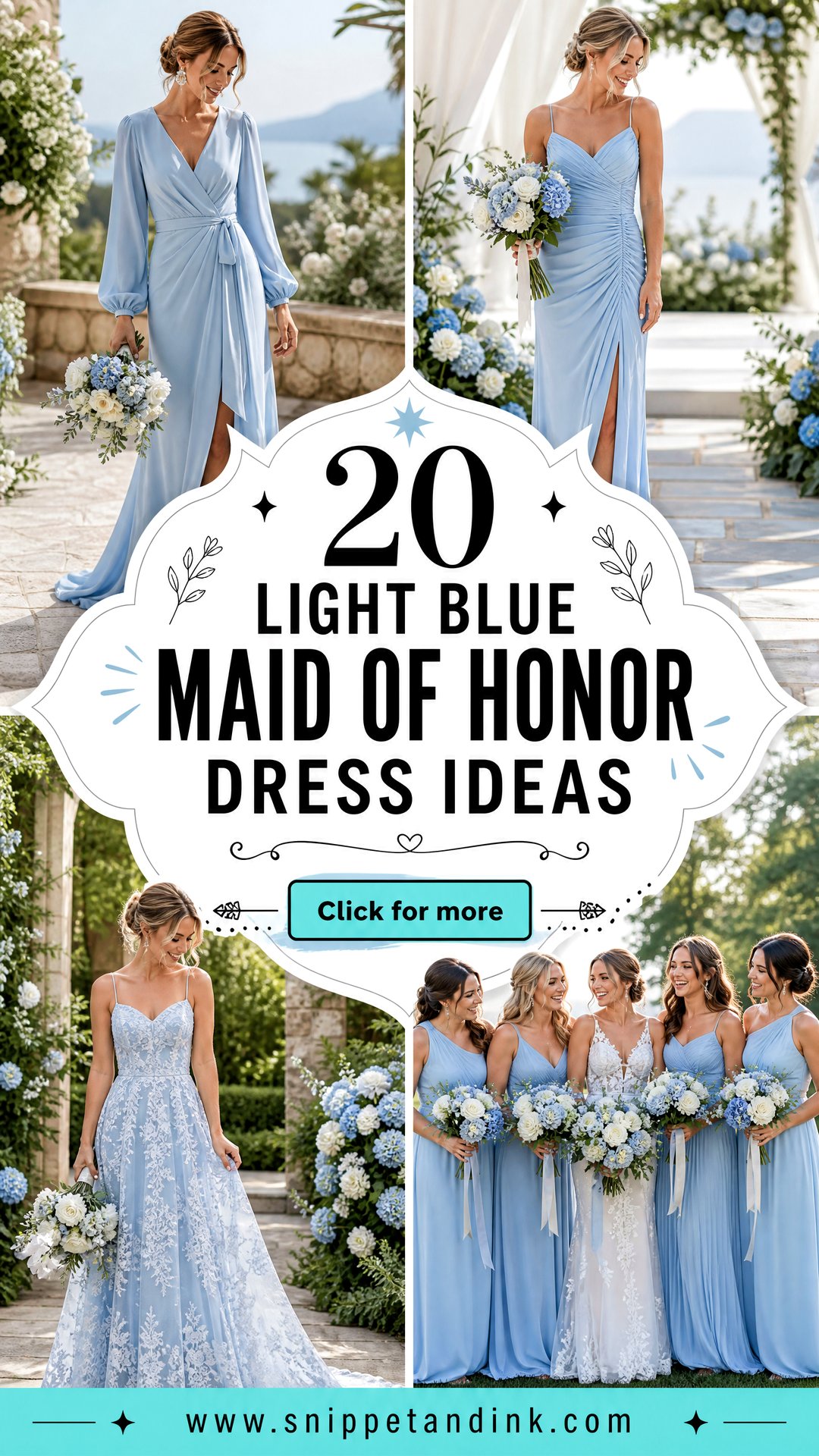 20 Light Blue Maid of Honor Dress Ideas for Summer Weddings - 20 Light Blue Maid of Honor Dress Ideas for Summer Weddings