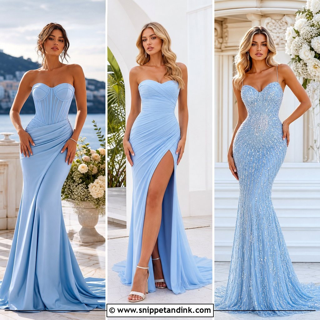 20 Light Blue Mermaid Dress Ideas for a Showstopping Bridal Look