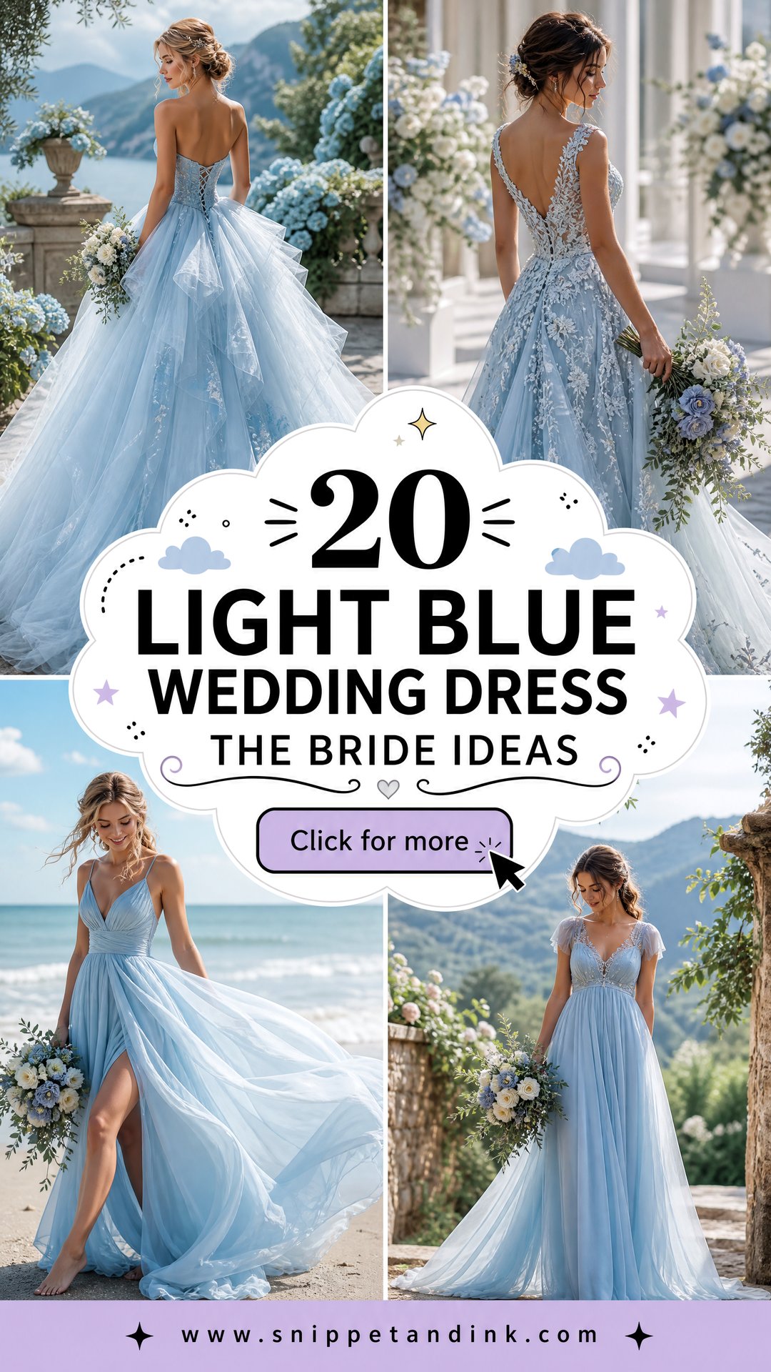 20 Light Blue Wedding Dress the Bride Ideas for a Dreamy Look - 20 Light Blue Wedding Dress the Bride Ideas for a Dreamy Look