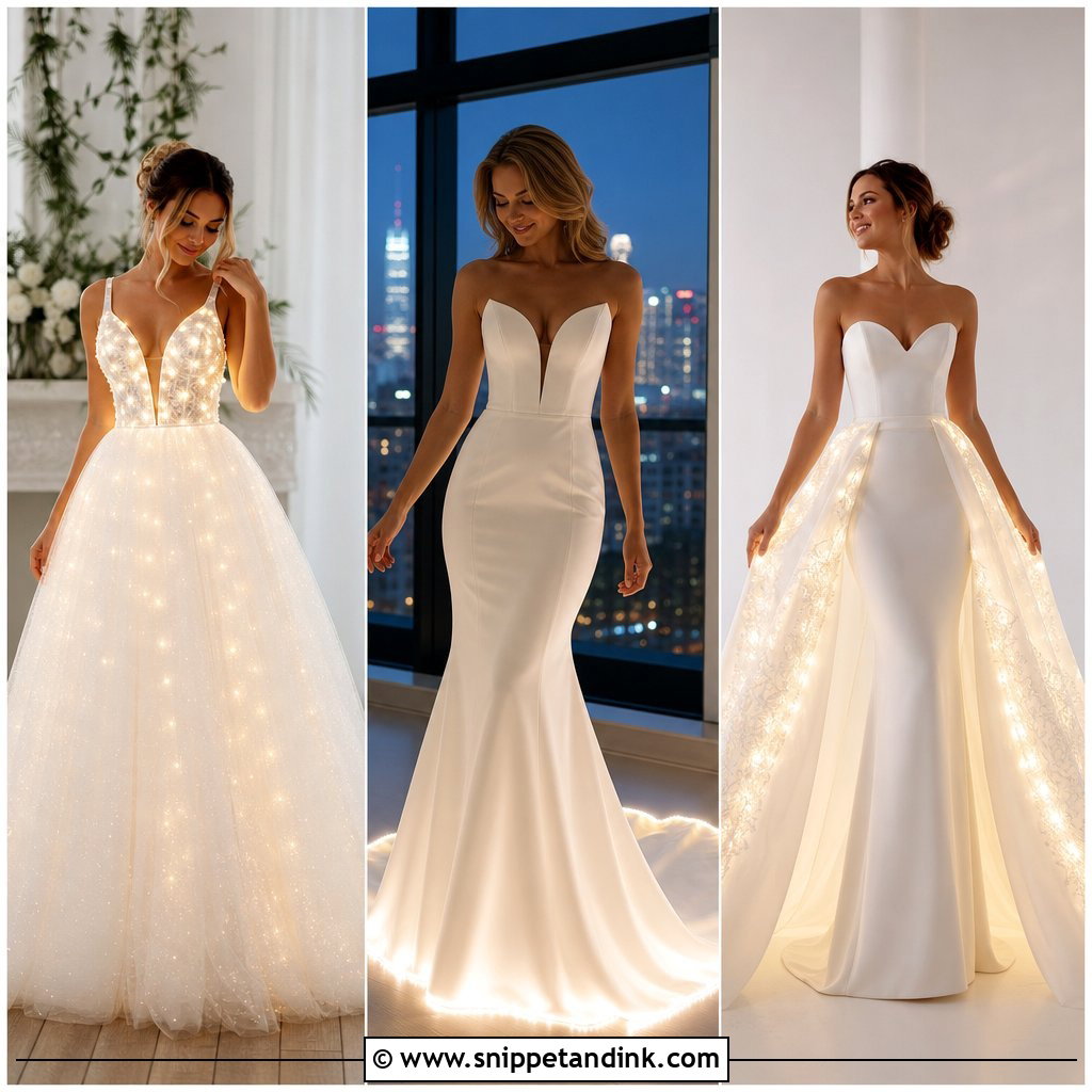 20 Light Up Wedding Dress Ideas for a Magical Reception Glow