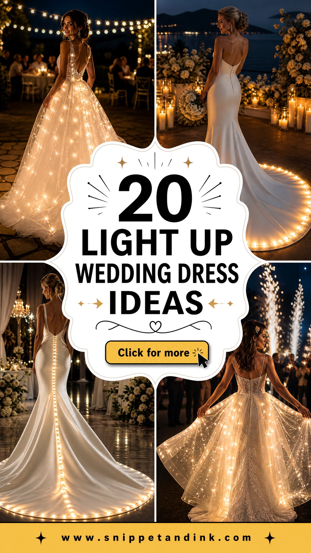 20 Light Up Wedding Dress Ideas for a Magical Reception Glow - 20 Light Up Wedding Dress Ideas for a Magical Reception Glow