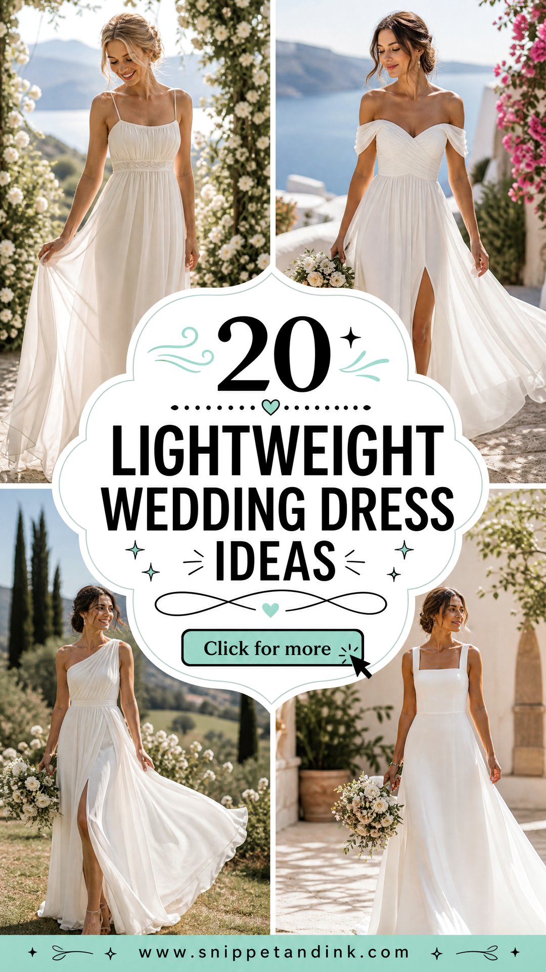 20 Lightweight Wedding Dress Ideas for Breezy Summer Brides - 20 Lightweight Wedding Dress Ideas for Breezy Summer Brides