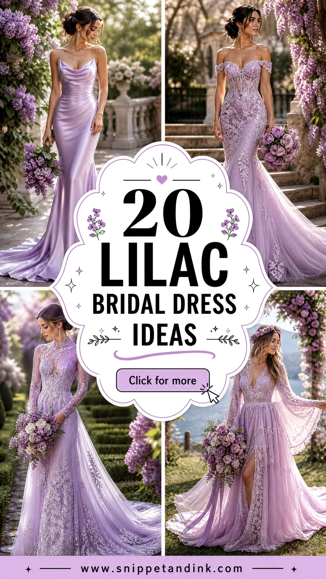 20 Lilac Bridal Dress Ideas for a Romantic Spring Wedding - 20 Lilac Bridal Dress Ideas for a Romantic Spring Wedding