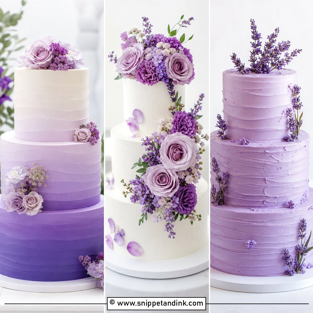 20 Lilac Purple Wedding Cake Ideas for Dreamy Spring Style