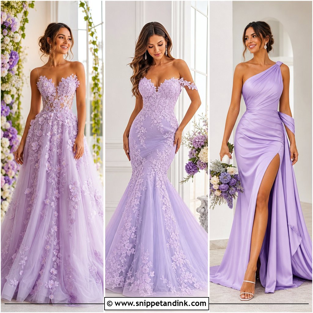 20 Lilac Wedding Dresses for a Dreamy Spring Bridal Look