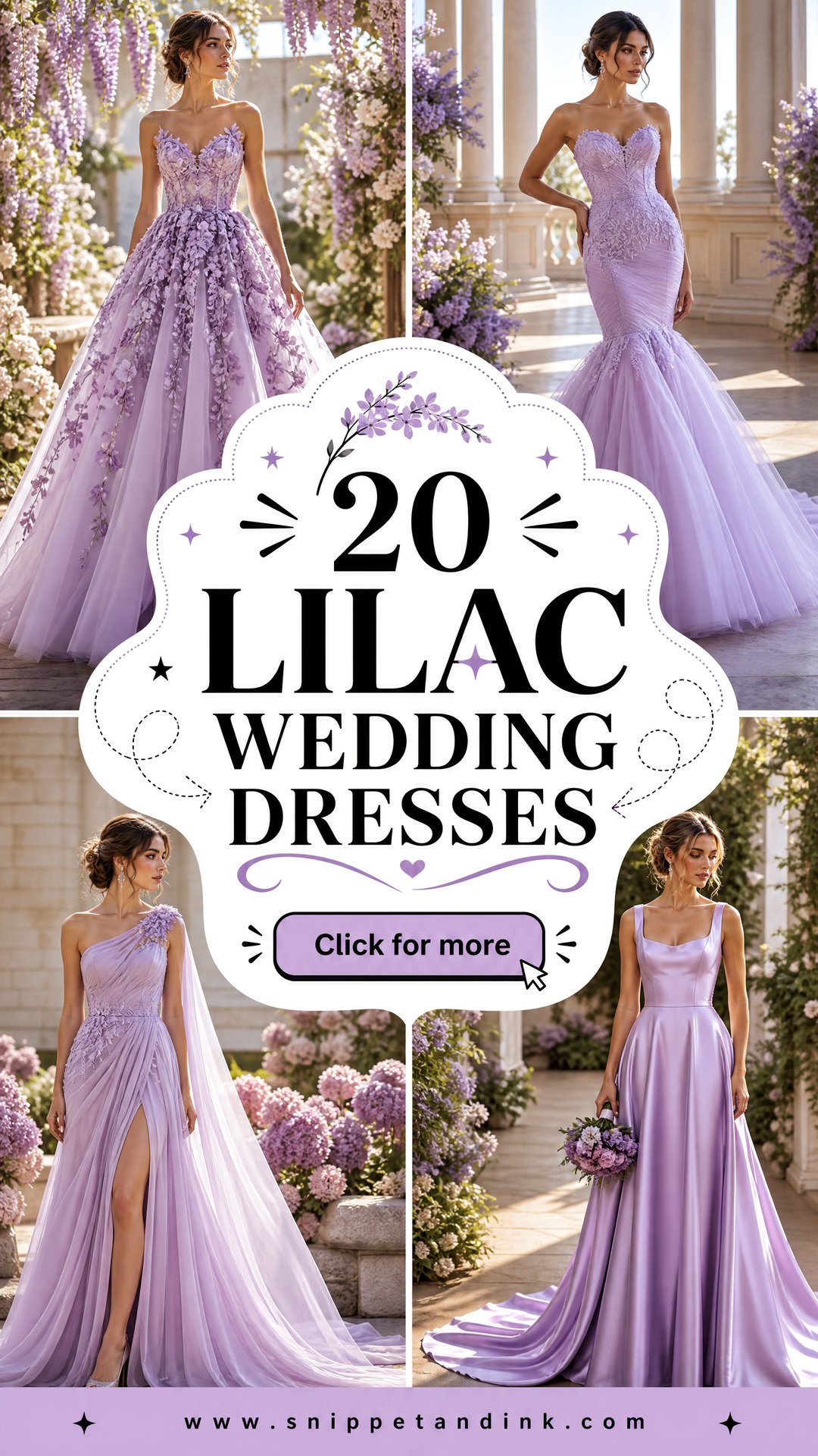 20 Lilac Wedding Dresses for a Dreamy Spring Bridal Look - 20 Lilac Wedding Dresses for a Dreamy Spring Bridal Look