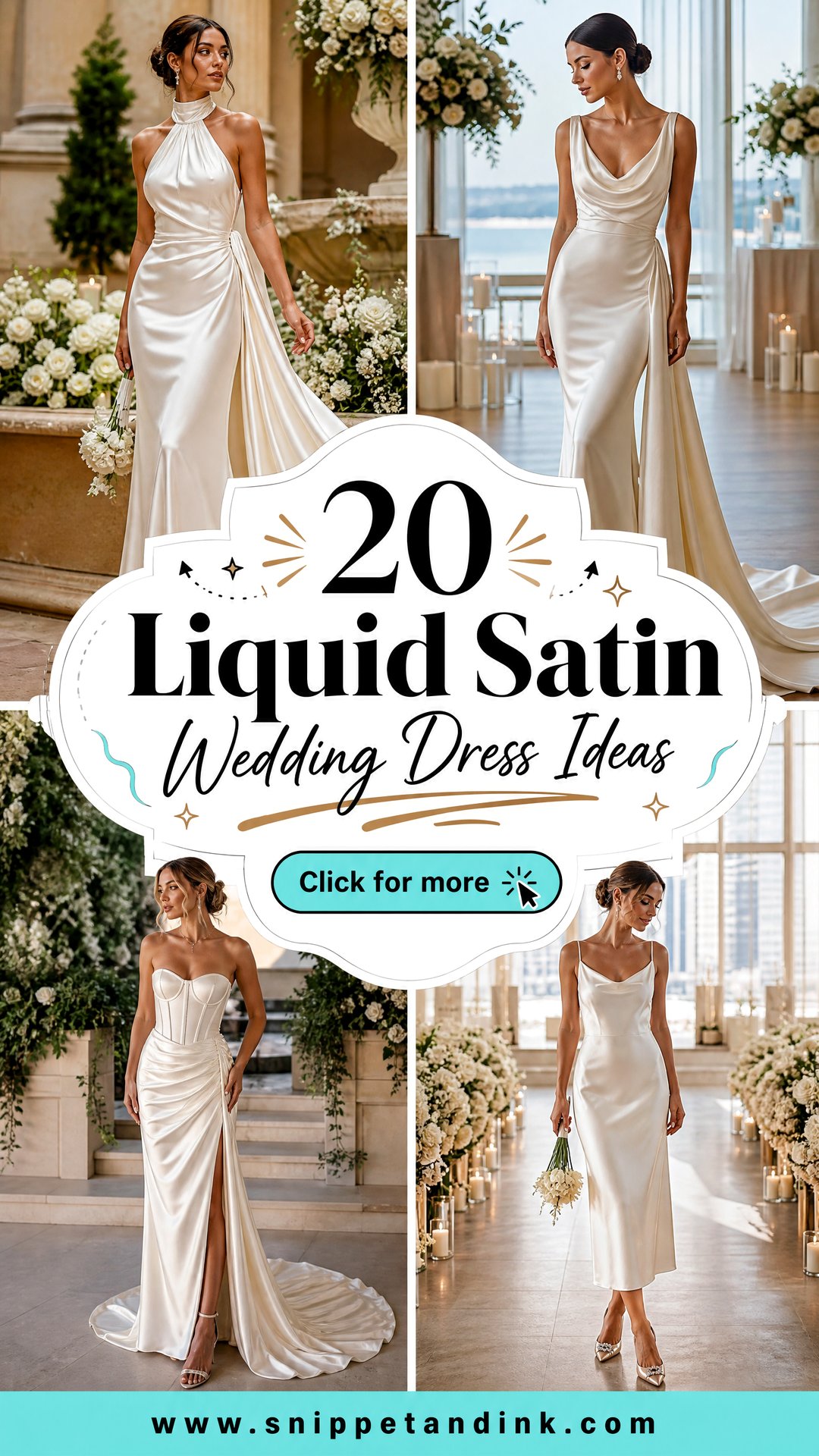 20 Liquid Satin Wedding Dress Ideas for Modern Brides - 20 Liquid Satin Wedding Dress Ideas for Modern Brides
