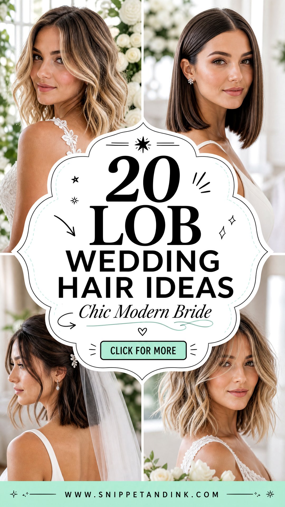 20 Lob Wedding Hair Ideas for Chic Modern Brides This Season - 20 Lob Wedding Hair Ideas for Chic Modern Brides This Season