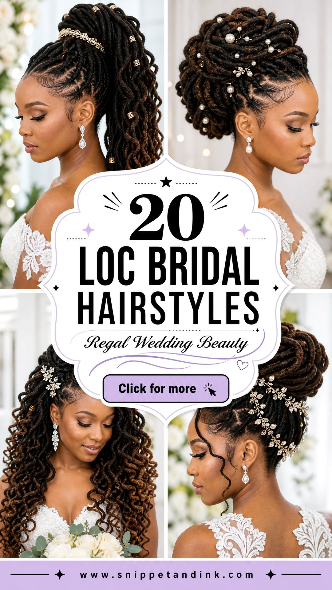 20 Loc Bridal Hairstyles for Regal Wedding-Day Beauty Ideas - 20 Loc Bridal Hairstyles for Regal Wedding-Day Beauty Ideas