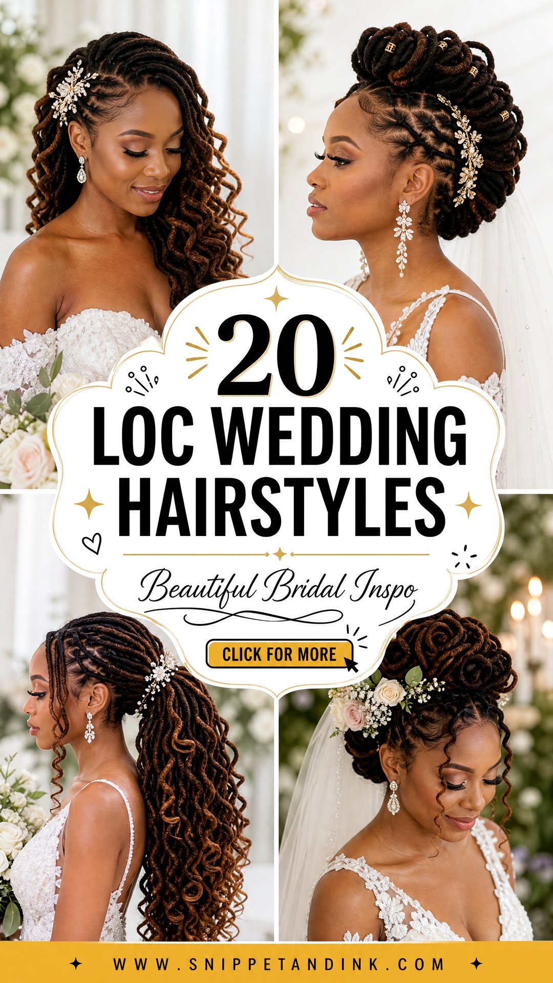 20 Loc Wedding Hairstyles for Beautiful Bridal Inspiration - 20 Loc Wedding Hairstyles for Beautiful Bridal Inspiration