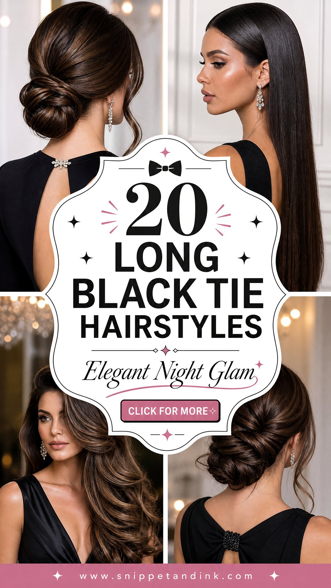 20 Long Black Tie Hairstyles for Elegant Formal Nights Out - 20 Long Black Tie Hairstyles for Elegant Formal Nights Out