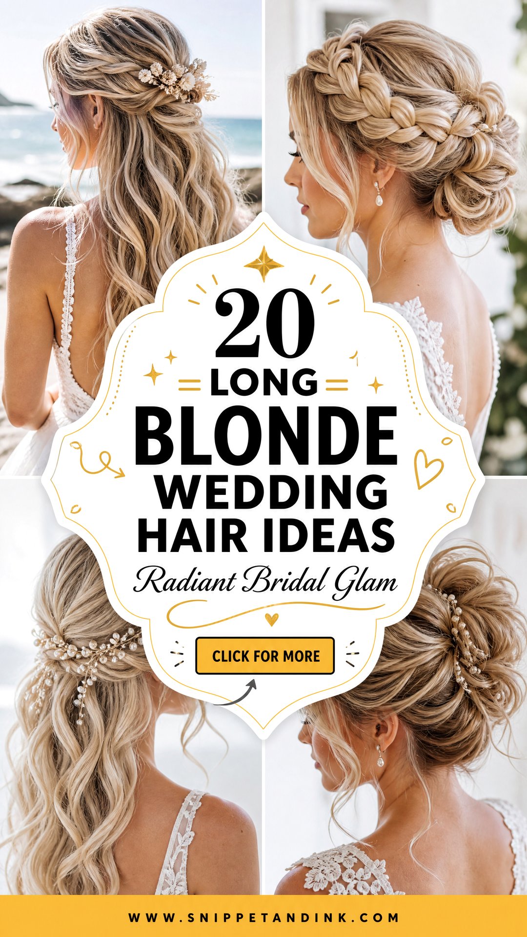 20 Long Blonde Wedding Hair Ideas for Radiant Bridal Glam - 20 Long Blonde Wedding Hair Ideas for Radiant Bridal Glam