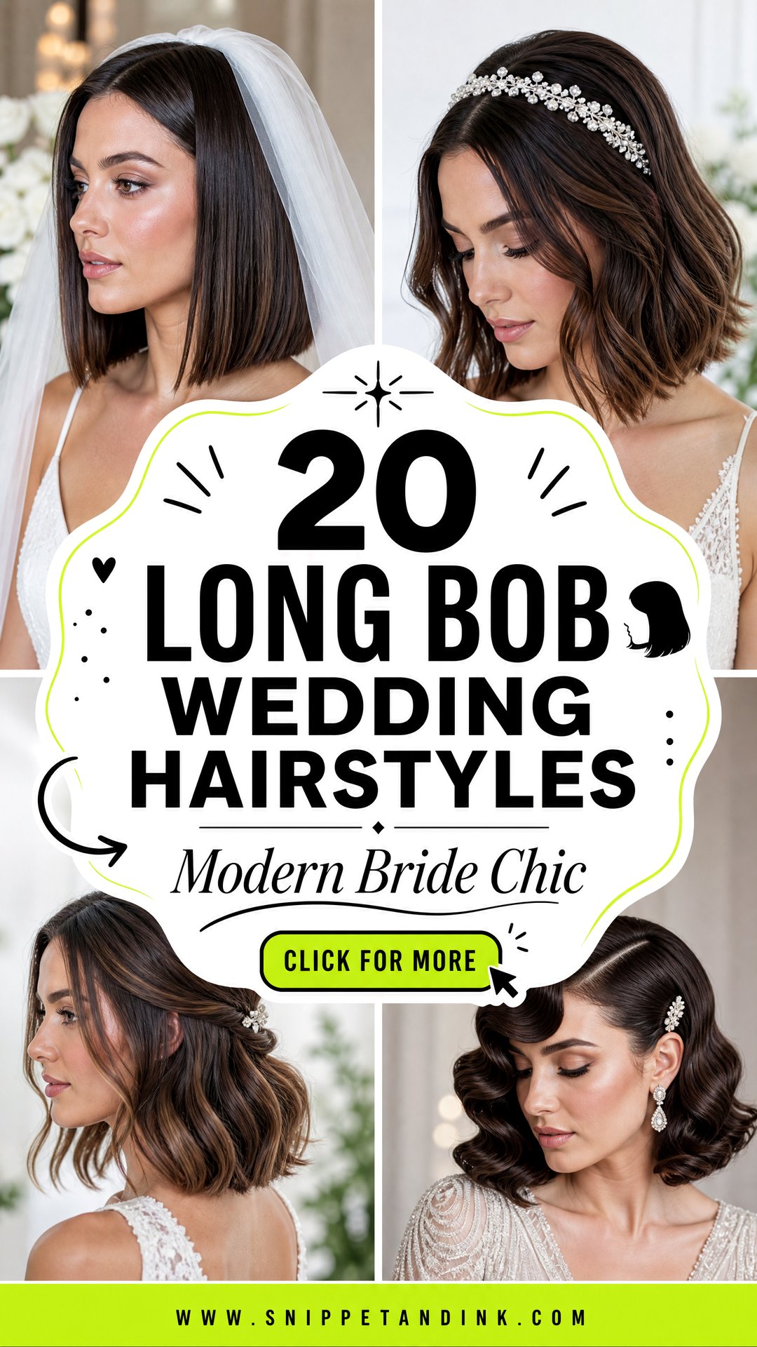20 Long Bob Wedding Hairstyles for Chic Modern Brides Today - 20 Long Bob Wedding Hairstyles for Chic Modern Brides Today