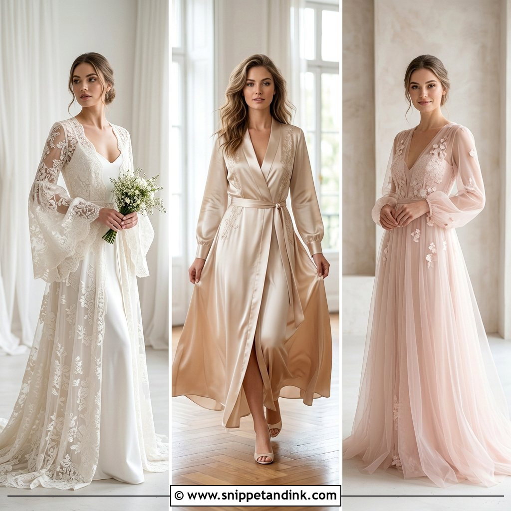 20 Long Bridal Robe Ideas for Unforgettable Wedding Mornings