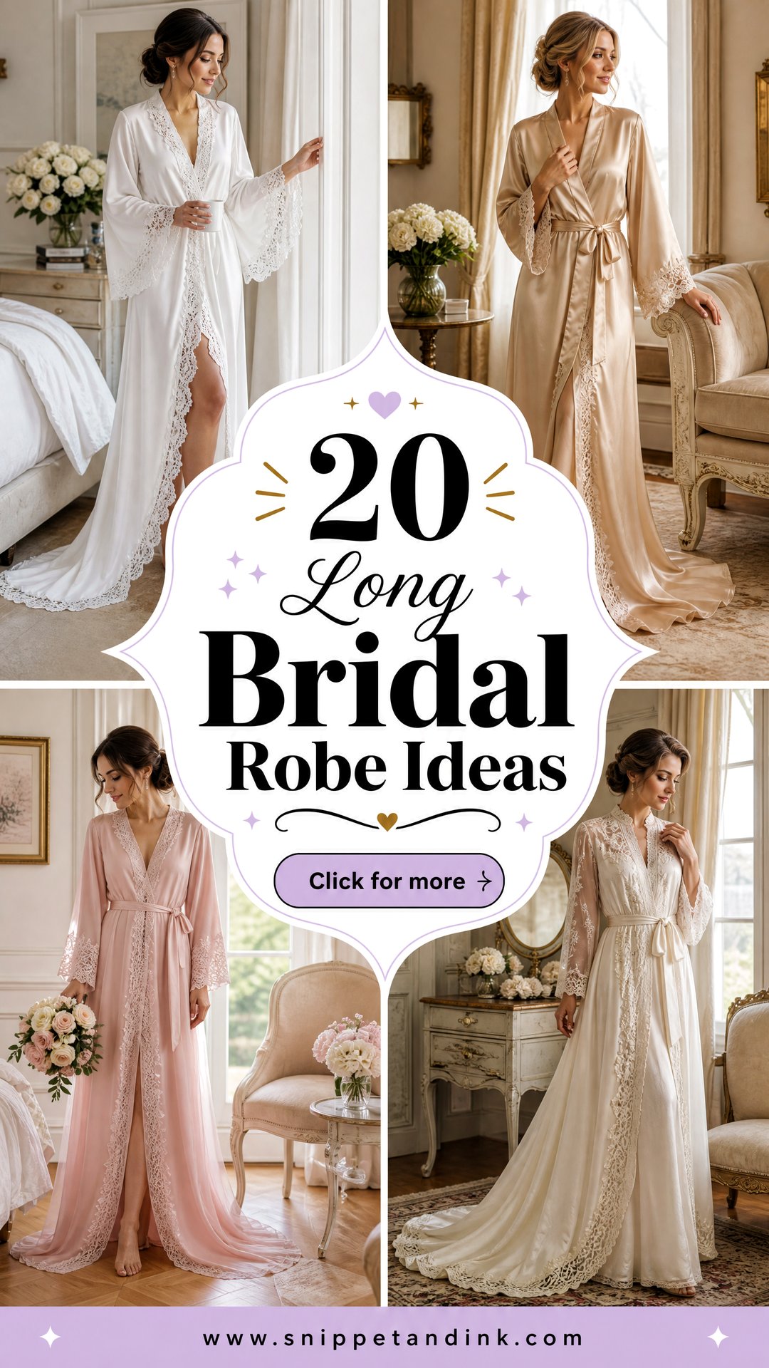 20 Long Bridal Robe Ideas for Unforgettable Wedding Mornings - 20 Long Bridal Robe Ideas for Unforgettable Wedding Mornings