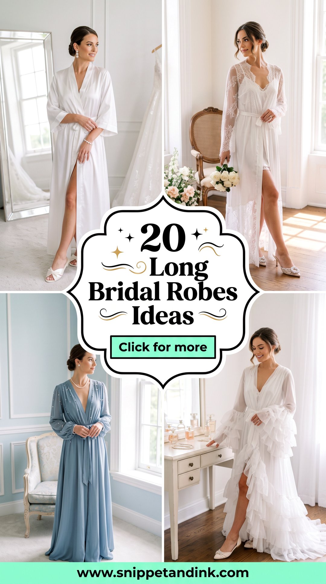 20 Long Bridal Robes Ideas for Picture-Perfect Wedding Mornings - 20 Long Bridal Robes Ideas for Picture-Perfect Wedding Mornings